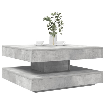 Mesa de centro giratoria 360 grados gris hormigón 70x70x34,5 cm en Mesas de centro | Comprar online en Foru.es