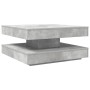 Mesa de centro giratoria 360 grados gris hormigón 70x70x34,5 cm en Mesas de centro | Comprar online en Foru.es