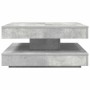 Mesa de centro giratoria 360 grados gris hormigón 70x70x34,5 cm en Mesas de centro | Comprar online en Foru.es