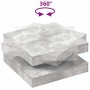 Mesa de centro giratoria 360 grados gris hormigón 70x70x34,5 cm en Mesas de centro | Comprar online en Foru.es