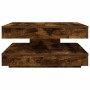 Mesa de centro giratoria 360 grados roble ahumado 70x70x34,5 cm en Mesas de centro | Comprar online en Foru.es