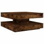 Mesa de centro giratoria 360 grados roble ahumado 70x70x34,5 cm en Mesas de centro | Comprar online en Foru.es