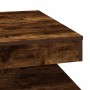 Mesa de centro giratoria 360 grados roble ahumado 70x70x34,5 cm en Mesas de centro | Comprar online en Foru.es
