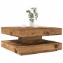 Mesa de centro giratoria 360 grados envejecida 70x70x34,5 cm en Mesas de centro | Comprar online en Foru.es
