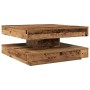 Mesa de centro giratoria 360 grados envejecida 70x70x34,5 cm en Mesas de centro | Comprar online en Foru.es