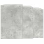 Mesas apilables 3 piezas madera contrachapada gris hormigón en Mesas auxiliares | Comprar online en Foru.es