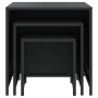 Mesas apilables 3 piezas ratán sintético negro de vidaXL, Mesas auxiliares - Ref: Foro24-319412, Precio: 78,65 €, Descuento: %