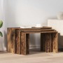 Mesas apilables 3 uds madera de ingeniería envejecida en Mesas auxiliares | Comprar online en Foru.es