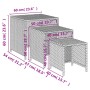 Mesas apilables 3 piezas ratán sintético negro de vidaXL, Mesas auxiliares - Ref: Foro24-319412, Precio: 78,65 €, Descuento: %