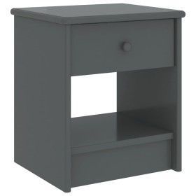 Mesita de noche madera maciza de pino gris oscuro 35x30x40cm de vidaXL, Mesitas de noche - Ref: Foro24-322226, Precio: 38,47 ...