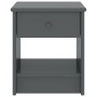 Mesita de noche madera maciza de pino gris oscuro 35x30x40cm de vidaXL, Mesitas de noche - Ref: Foro24-322226, Precio: 38,47 ...