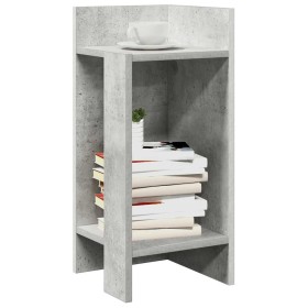 Mesa auxiliar con estante gris hormigón 25,5x27x60 cm en Mesas auxiliares | Comprar online en Foru.es