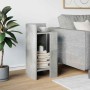 Mesa auxiliar con estante gris hormigón 25,5x27x60 cm en Mesas auxiliares | Comprar online en Foru.es