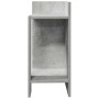 Mesa auxiliar con estante gris hormigón 25,5x27x60 cm en Mesas auxiliares | Comprar online en Foru.es
