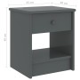 Mesita de noche madera maciza de pino gris oscuro 35x30x40cm de vidaXL, Mesitas de noche - Ref: Foro24-322226, Precio: 38,47 ...