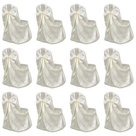 Funda de silla para banquete de boda 12 unidades crema de vidaXL, Fundas - Ref: Foro24-279095, Precio: 87,19 €, Descuento: %