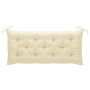 Banco de jardín con cojín bambú 120 cm de vidaXL, Bancos de jardín - Ref: Foro24-3063893, Precio: 154,42 €, Descuento: %