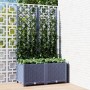 Jardinera con enrejado PP gris oscuro 80x40x136 cm de vidaXL, Maceteros y jardineras - Ref: Foro24-318251, Precio: 73,41 €, D...