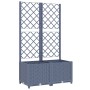 Jardinera con enrejado PP gris oscuro 80x40x136 cm de vidaXL, Maceteros y jardineras - Ref: Foro24-318251, Precio: 73,41 €, D...