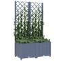 Jardinera con enrejado PP gris oscuro 80x40x136 cm de vidaXL, Maceteros y jardineras - Ref: Foro24-318251, Precio: 73,41 €, D...