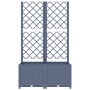 Jardinera con enrejado PP gris oscuro 80x40x136 cm de vidaXL, Maceteros y jardineras - Ref: Foro24-318251, Precio: 73,41 €, D...