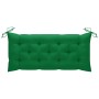 Banco de jardín plegable con cojín bambú 118 cm de vidaXL, Bancos de jardín - Ref: Foro24-3063869, Precio: 87,41 €, Descuento: %
