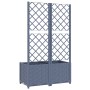Jardinera con enrejado PP gris oscuro 80x40x136 cm de vidaXL, Maceteros y jardineras - Ref: Foro24-318251, Precio: 73,41 €, D...
