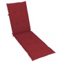 Tumbona de jardín con reposapiés y cojín madera maciza acacia de vidaXL, Tumbonas - Ref: Foro24-3064023, Precio: 140,08 €, De...