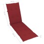Tumbona de jardín con reposapiés y cojín madera maciza acacia de vidaXL, Tumbonas - Ref: Foro24-3064023, Precio: 140,08 €, De...