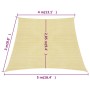 Toldo de vela HDPE beige 160 g/m² 4/5x3 m de vidaXL, Sombrillas - Ref: Foro24-311160, Precio: 41,93 €, Descuento: %