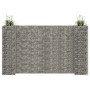 Jardinera de gaviones forma de H alambre de acero 260x40x150 cm en Macetas y jardineras | Comprar online en Foru.es
