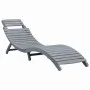 Lounger with solid gray acacia wood cushion by vidaXL, Loungers - Ref: Foro24-3064053, Price: 141,68 €, Discount: %