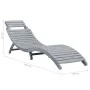 Lounger with solid gray acacia wood cushion by vidaXL, Loungers - Ref: Foro24-3064053, Price: 141,68 €, Discount: %
