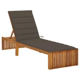 Tumbona con cojín madera maciza de acacia de vidaXL, Tumbonas - Ref: Foro24-3064157, Precio: 234,18 €, Descuento: %