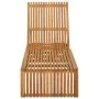 Tumbona con cojín madera maciza de acacia de vidaXL, Tumbonas - Ref: Foro24-3064157, Precio: 234,18 €, Descuento: %