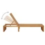 Tumbona con cojín madera maciza de acacia de vidaXL, Tumbonas - Ref: Foro24-3064157, Precio: 234,18 €, Descuento: %