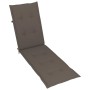 Tumbona de jardín con reposapiés y cojín madera maciza acacia de vidaXL, Tumbonas - Ref: Foro24-3064022, Precio: 150,50 €, De...