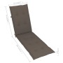 Tumbona de jardín con reposapiés y cojín madera maciza acacia de vidaXL, Tumbonas - Ref: Foro24-3064022, Precio: 150,50 €, De...