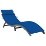 Solid Acacia Wood Lounger with Gray Cushion by vidaXL, Loungers - Ref: Foro24-3064054, Price: 141,68 €, Discount: %