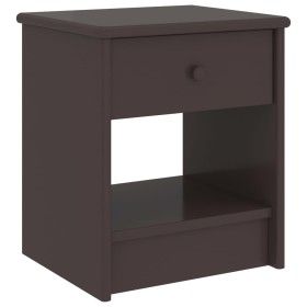 Mesitas de noche madera maciza de pino marrón oscuro 35x30x40cm de vidaXL, Mesitas de noche - Ref: Foro24-322224, Precio: 47,...