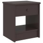 Mesitas de noche madera maciza de pino marrón oscuro 35x30x40cm de vidaXL, Mesitas de noche - Ref: Foro24-322224, Precio: 47,...