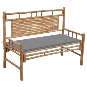 Gartenbank mit Bambuskissen 120 cm von vidaXL, Gartenbänke - Ref: Foro24-3063877, Preis: 131,66 €, Rabatt: %