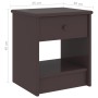 Mesitas de noche madera maciza de pino marrón oscuro 35x30x40cm de vidaXL, Mesitas de noche - Ref: Foro24-322224, Precio: 47,...