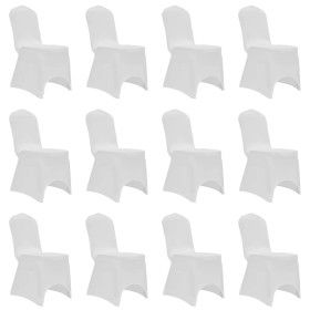 Funda de silla elástica 12 unidades blanca de vidaXL, Fundas - Ref: Foro24-279090, Precio: 52,90 €, Descuento: %