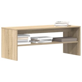 Mueble de TV madera contrachapada color roble 100x40x40cm en Muebles TV | Comprar online en Foru.es