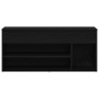 Banco zapatero roble negro 102x30,5x45 cm madera de ingeniería en Zapateros y organizadores de calzado | Comprar online en Foru.