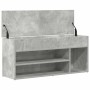 Banco zapatero madera de ingeniería gris hormigón 102x30,5x45cm en Zapateros y organizadores de calzado | Comprar online en Foru
