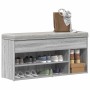 Banco zapatero madera de ingeniería gris sonoma 102x30,5x45 cm en Zapateros y organizadores de calzado | Comprar online en Foru.