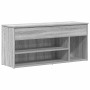 Banco zapatero madera de ingeniería gris sonoma 102x30,5x45 cm en Zapateros y organizadores de calzado | Comprar online en Foru.