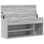 Banco zapatero madera de ingeniería gris sonoma 102x30,5x45 cm en Zapateros y organizadores de calzado | Comprar online en Foru.